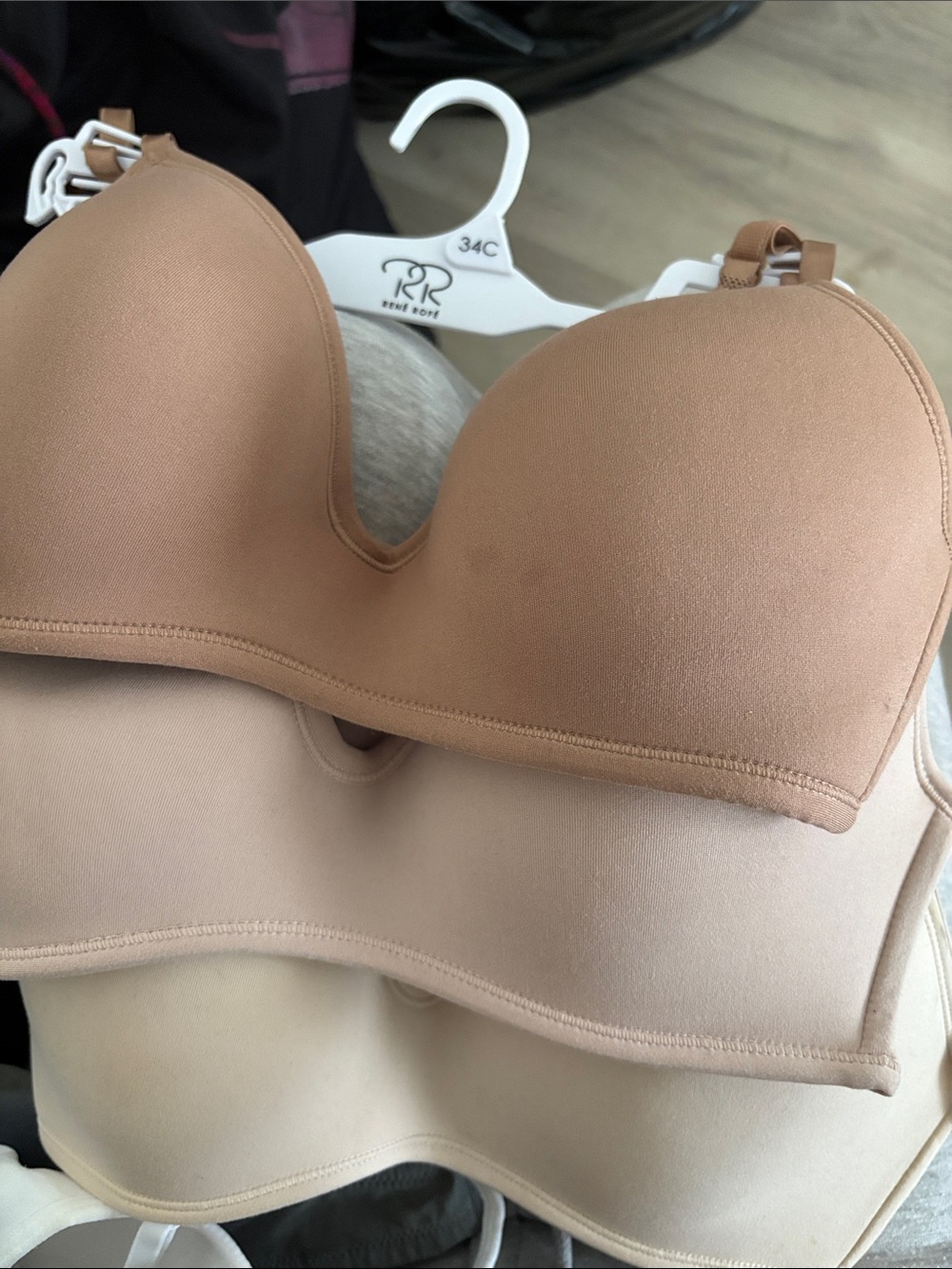 Rene Rofe Molded Foam T-Shirt Bra in Nude Tan